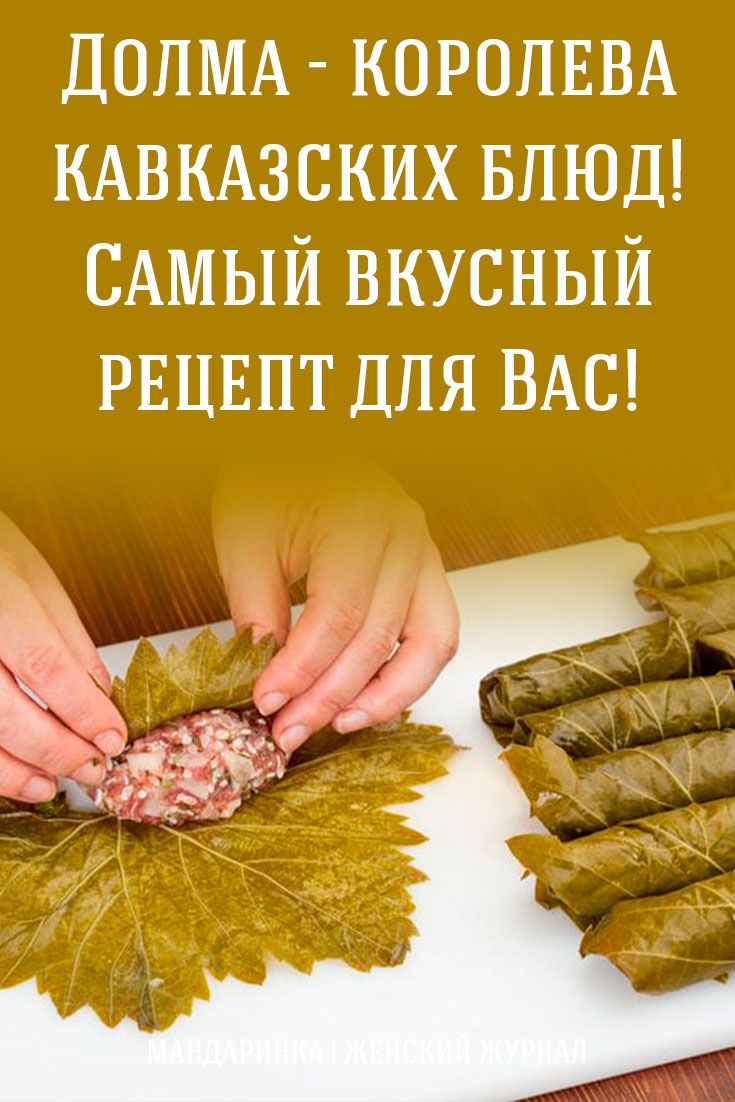 Долма — королева кавказских блюд! Самый вкусный рецепт для Вас!